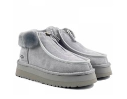 UGG FUNKETTE PLATFORM BOOTS GREY-VIOLET