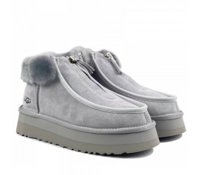 UGG FUNKETTE PLATFORM BOOTS GREY-VIOLET