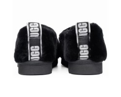 HAILEY FLUFF SLIPPERS  BLACK