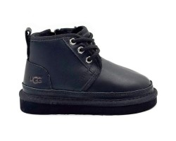 UGG KIDS  NEUMEL ZIP LEATHER BLACK