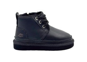 UGG KIDS  NEUMEL ZIP LEATHER BLACK