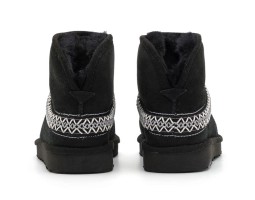 UGG CLASSIC MINI CRESENT BLACK