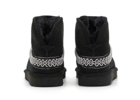 UGG CLASSIC MINI CRESENT BLACK