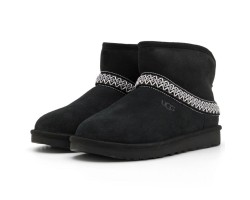 UGG CLASSIC MINI CRESENT BLACK