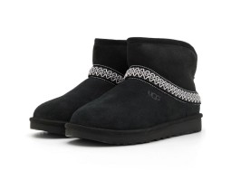 UGG CLASSIC MINI CRESENT BLACK