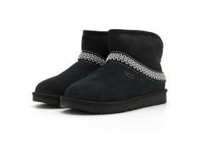 UGG CLASSIC MINI CRESENT BLACK