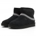 UGG CLASSIC MINI CRESENT BLACK