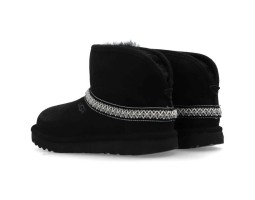 UGG CLASSIC MINI CRESENT BLACK