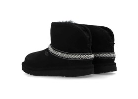 UGG CLASSIC MINI CRESENT BLACK