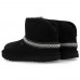 UGG CLASSIC MINI CRESENT BLACK