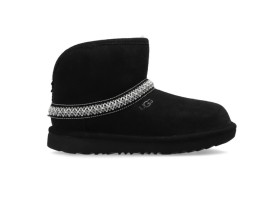 UGG CLASSIC MINI CRESENT BLACK