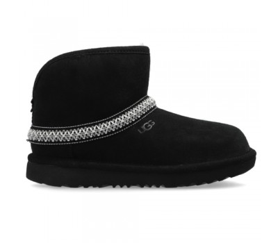 UGG CLASSIC MINI CRESENT BLACK