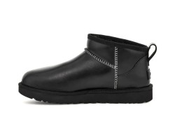 UGG CLASSIC ULTRA MINI  LEATHER BLACK