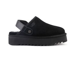 UGG GOLDENSTAR CLOG PLATFORM BLACK