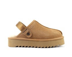 UGG GOLDENSTAR CLOG PLATFORM CHESTNUT