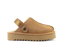 UGG GOLDENSTAR CLOG PLATFORM CHESTNUT