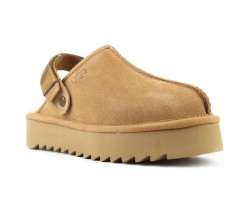 UGG GOLDENSTAR CLOG PLATFORM CHESTNUT