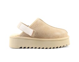 UGG GOLDENSTAR CLOG PLATFORM SAND