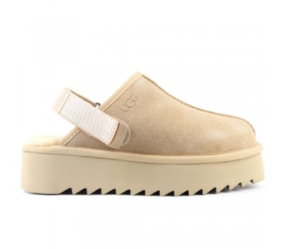 Ugg Goldenstar Clog Platform Sand с мехом