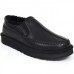 UGG STITCH SLIP ON LEATHER BLACK