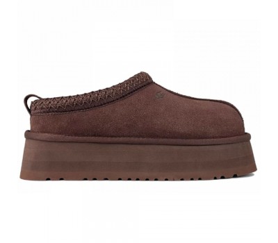 UGG WOMEN'S TASMAN TAZZ PLATFORM CHOCOLATE