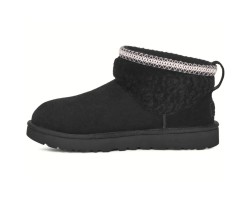 UGG CLASSIC ULTRA MINI LACK MAXI CURLY BOOT BLACK