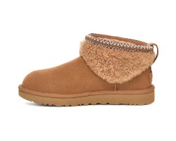 UGG CLASSIC ULTRA MINI LACK MAXI CURLY BOOT CHESTNUT