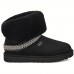 UGG CLASSIC SHORT CRESCENT BLACK