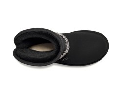 UGG CLASSIC SHORT CRESCENT BLACK