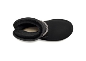 UGG CLASSIC SHORT CRESCENT BLACK