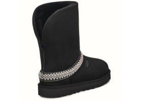 UGG CLASSIC SHORT CRESCENT BLACK