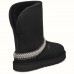 UGG CLASSIC SHORT CRESCENT BLACK