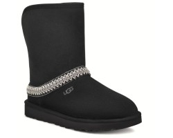 UGG CLASSIC SHORT CRESCENT BLACK