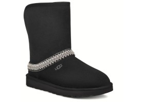 UGG CLASSIC SHORT CRESCENT BLACK