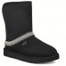 UGG CLASSIC SHORT CRESCENT BLACK