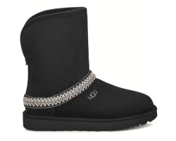 UGG CLASSIC SHORT CRESCENT BLACK