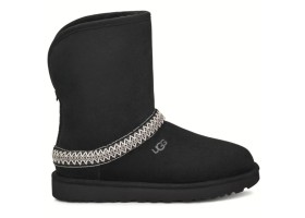 UGG CLASSIC SHORT CRESCENT BLACK