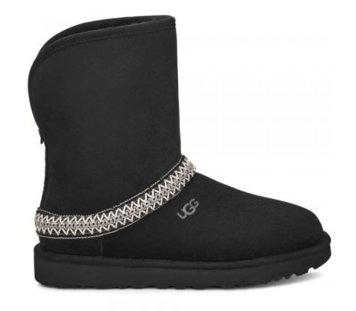 UGG CLASSIC SHORT CRESCENT BLACK