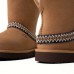 UGG CLASSIC SHORT CRESCENT CHESTNUT