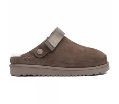 UGG GOLDENSTAR CLOG CHOCOLATE с мехом