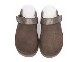 UGG GOLDENSTAR CLOG CHOCOLATE с мехом