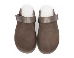 UGG GOLDENSTAR CLOG CHOCOLATE с мехом