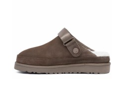 UGG GOLDENSTAR CLOG CHOCOLATE с мехом