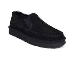 UGG STITCH SLIP ON BLACK