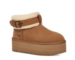 UGG ULTRA MINI BELTED ROLLER CHESTNUT