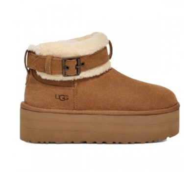 UGG ULTRA MINI BELTED ROLLER CHESTNUT