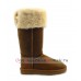 UGG BOOTS OVER THE KNEE BAILEY BUTTON II BOMBER CHESTNUT