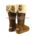 UGG BOOTS OVER THE KNEE BAILEY BUTTON II BOMBER CHESTNUT