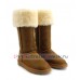 UGG BOOTS OVER THE KNEE BAILEY BUTTON II BOMBER CHESTNUT