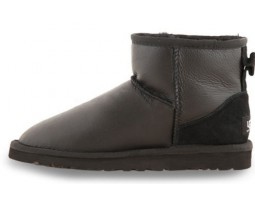 UGG CLASSIC MINI METALLIC BLACK